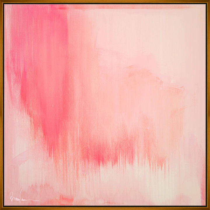 Flamingo, Small QR-21936.PINKGOLD.0 by CuratedKravet CuratedKravet Barry Lantz for Curated Kravet framed reproduction archival giclee print on canvas and framed in floater frame. Made to order in the USA. Each framed giclee comes with certificate of authenticity signed by Barry Lantz. United States </p><p>Dimensions: Length 37.5, Height 37.5, Width Canvas - 75%, Wood - 25% - Fabric Carolina -