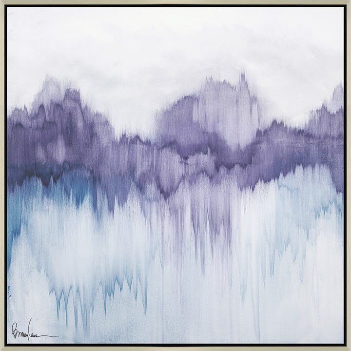 Flame Stitch Forest, Large QR-21940.PURPLESILV.0 by CuratedKravet CuratedKravet Barry Lantz for Curated Kravet framed reproduction archival giclee print on canvas and framed in floater frame. Made to order in the USA. Each framed giclee comes with certificate of authenticity signed by Barry Lantz. United States </p><p>Dimensions: Length 55.5, Height 55.5, Width Canvas - 75%, Wood - 25% - Fabric Carolina -