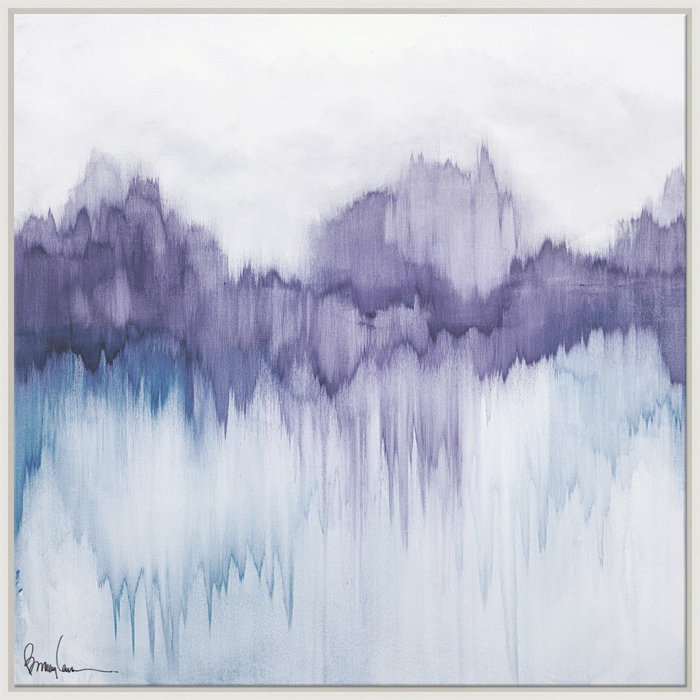 Flame Stitch Forest, Large QR-21940.PURPLEWHT.0 by CuratedKravet CuratedKravet Barry Lantz for Curated Kravet framed reproduction archival giclee print on canvas and framed in floater frame. Made to order in the USA. Each framed giclee comes with certificate of authenticity signed by Barry Lantz. United States </p><p>Dimensions: Length 55.5, Height 55.5, Width Canvas - 75%, Wood - 25% - Fabric Carolina -