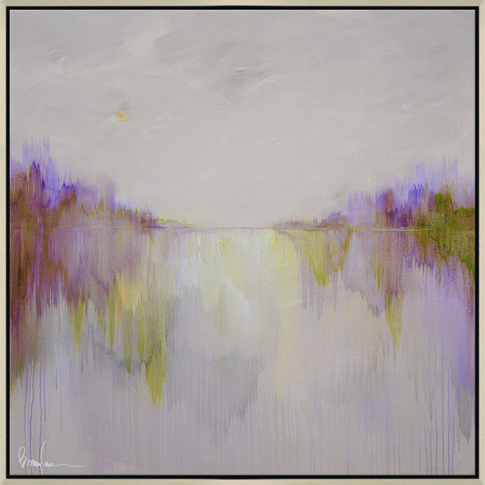 Amythest, Large QR-21946.MULTISILV.0 by CuratedKravet CuratedKravet Barry Lantz for Curated Kravet framed reproduction archival giclee print on canvas and framed in floater frame. Made to order in the USA. Each framed giclee comes with certificate of authenticity signed by Barry Lantz. United States </p><p>Dimensions: Length 55.5, Height 55.5, Width Canvas - 75%, Wood - 25% - Fabric Carolina -