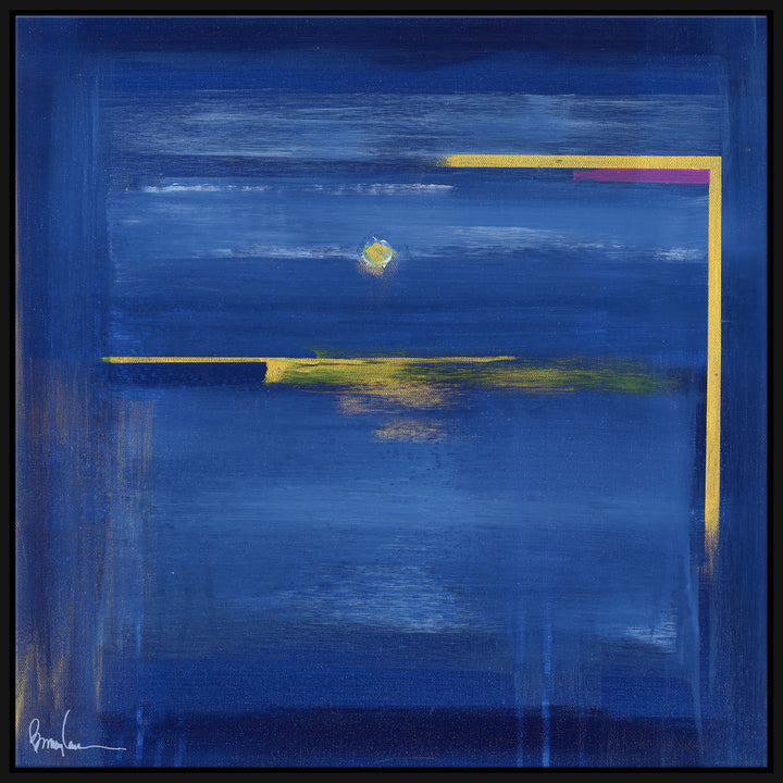 Blueberry, Large QR-21947.BLUEBLK.0 by CuratedKravet CuratedKravet Barry Lantz for Curated Kravet framed reproduction archival giclee print on canvas and framed in floater frame. Made to order in the USA. Each framed giclee comes with certificate of authenticity signed by Barry Lantz. United States </p><p>Dimensions: Length 55.5, Height 55.5, Width - Fabric Carolina -