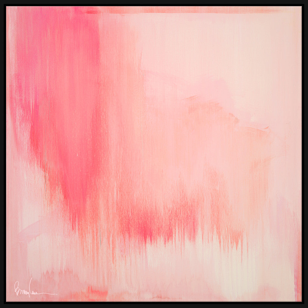 Flamingo, Large QR-21950.PINKBLK.0 by CuratedKravet CuratedKravet Barry Lantz for Curated Kravet framed reproduction archival giclee print on canvas and framed in floater frame. Made to order in the USA. Each framed giclee comes with certificate of authenticity signed by Barry Lantz. United States </p><p>Dimensions: Length 55.5, Height 55.5, Width Canvas - 75%, Wood - 25% - Fabric Carolina -
