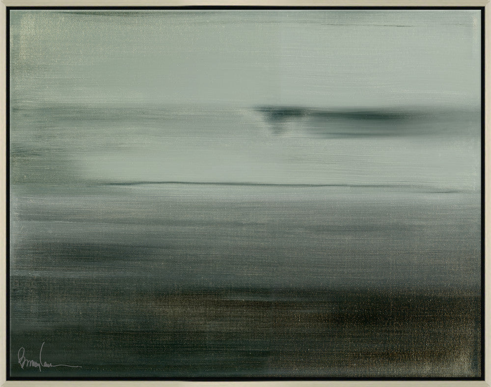 London Fog, Small QR-21952.GRAYSILV.0 by CuratedKravet CuratedKravet Barry Lantz for Curated Kravet framed reproduction archival giclee print on canvas and framed in floater frame. Made to order in the USA. Each framed giclee comes with certificate of authenticity signed by Barry Lantz. United States </p><p>Dimensions: Length 37.5, Height 29.5, Width Canvas - 75%, Wood - 25% - Fabric Carolina -