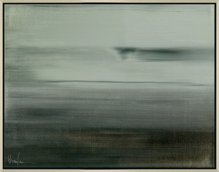 London Fog, Small QR-21952.GRAYSILV.0 by CuratedKravet CuratedKravet Barry Lantz for Curated Kravet framed reproduction archival giclee print on canvas and framed in floater frame. Made to order in the USA. Each framed giclee comes with certificate of authenticity signed by Barry Lantz. United States </p><p>Dimensions: Length 37.5, Height 29.5, Width Canvas - 75%, Wood - 25% - Fabric Carolina -
