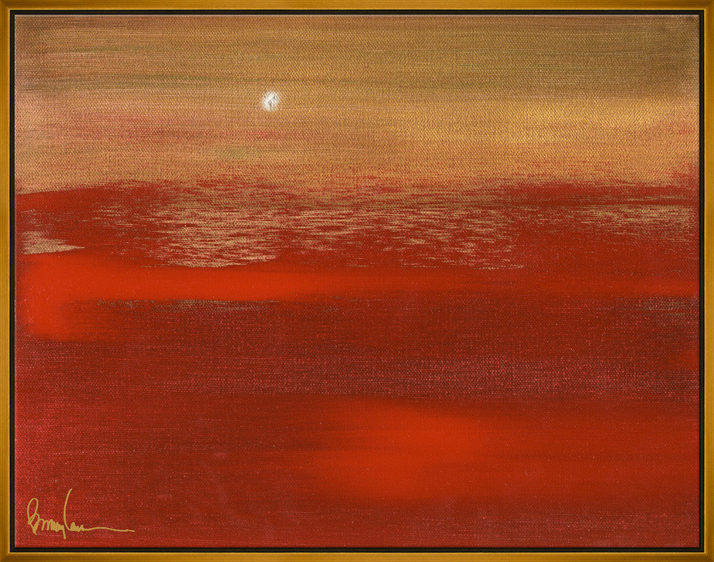 Red Sky, Small QR-21954.RUSTYGOLD.0 by CuratedKravet CuratedKravet Barry Lantz for Curated Kravet framed reproduction archival giclee print on canvas and framed in floater frame. Made to order in the USA. Each framed giclee comes with certificate of authenticity signed by Barry Lantz. United States </p><p>Dimensions: Length 37.5, Height 29.5, Width Canvas - 75%, Wood - 25% - Fabric Carolina -