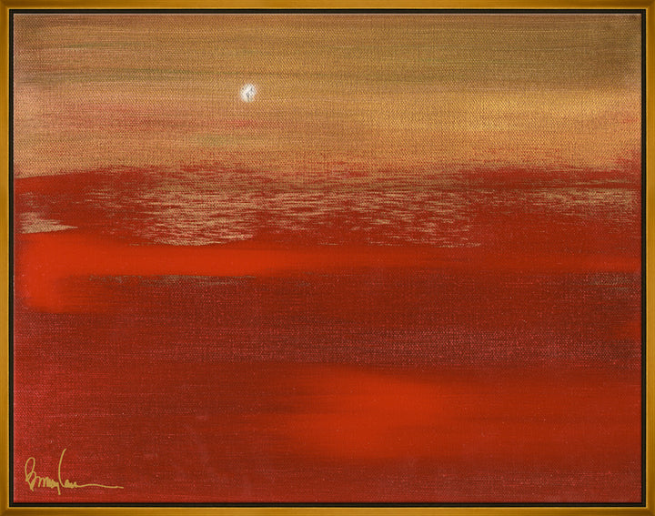 Red Sky, Small QR-21954.RUSTYGOLD.0 by CuratedKravet CuratedKravet Barry Lantz for Curated Kravet framed reproduction archival giclee print on canvas and framed in floater frame. Made to order in the USA. Each framed giclee comes with certificate of authenticity signed by Barry Lantz. United States </p><p>Dimensions: Length 37.5, Height 29.5, Width Canvas - 75%, Wood - 25% - Fabric Carolina -