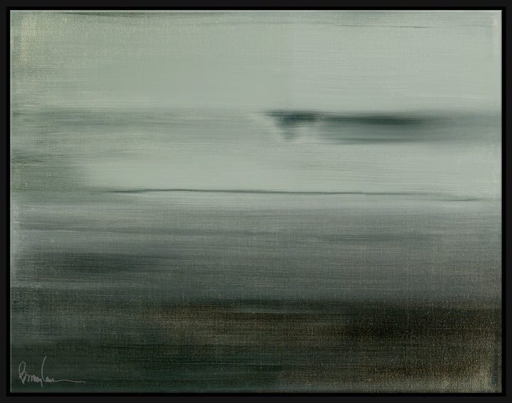 London Fog, Large QR-21970.GRAYBLK.0 by CuratedKravet CuratedKravet Barry Lantz for Curated Kravet framed reproduction archival giclee print on canvas and framed in floater frame. Made to order in the USA. Each framed giclee comes with certificate of authenticity signed by Barry Lantz. United States </p><p>Dimensions: Length 55.5, Height 43.5, Width Canvas - 75%, Wood - 25% - Fabric Carolina -