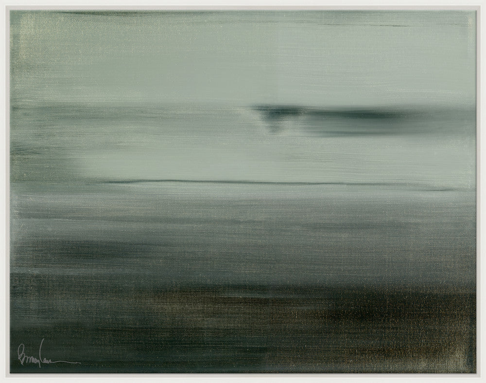 London Fog, Large QR-21970.GRAYWHT.0 by CuratedKravet CuratedKravet Barry Lantz for Curated Kravet framed reproduction archival giclee print on canvas and framed in floater frame. Made to order in the USA. Each framed giclee comes with certificate of authenticity signed by Barry Lantz. United States </p><p>Dimensions: Length 55.5, Height 43.5, Width Canvas - 75%, Wood - 25% - Fabric Carolina -