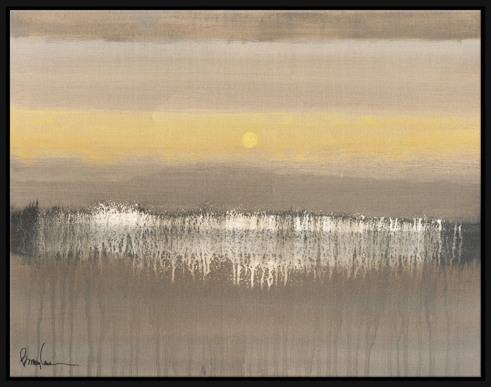 Fields, Large QR-21974.BEIGEBLK.0 by CuratedKravet CuratedKravet Barry Lantz for Curated Kravet framed reproduction archival giclee print on canvas and framed in floater frame. Made to order in the USA. Each framed giclee comes with certificate of authenticity signed by Barry Lantz. United States </p><p>Dimensions: Length 55.5, Height 43.5, Width Canvas - 75%, Wood - 25% - Fabric Carolina -