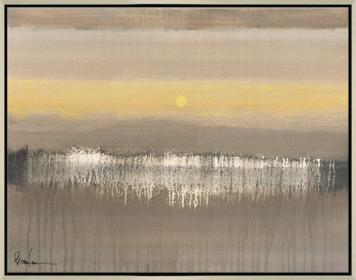 Fields, Large QR-21974.BEIGESILV.0 by CuratedKravet CuratedKravet Barry Lantz for Curated Kravet framed reproduction archival giclee print on canvas and framed in floater frame. Made to order in the USA. Each framed giclee comes with certificate of authenticity signed by Barry Lantz. United States </p><p>Dimensions: Length 55.5, Height 43.5, Width Canvas - 75%, Wood - 25% - Fabric Carolina -