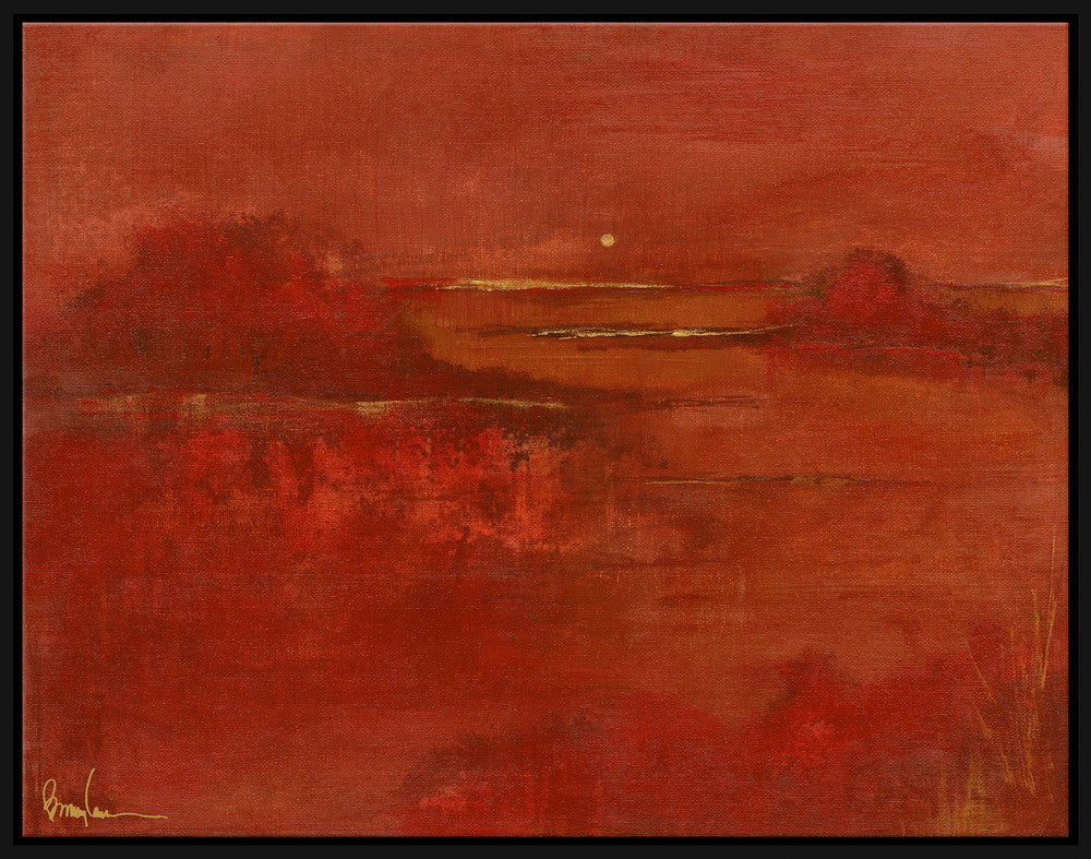 Orange Sunset, Large QR-21975.ORANGEBLK.0 by CuratedKravet CuratedKravet Barry Lantz for Curated Kravet framed reproduction archival giclee print on canvas and framed in floater frame. Made to order in the USA. Each framed giclee comes with certificate of authenticity signed by Barry Lantz. United States </p><p>Dimensions: Length 55.5, Height 43.5, Width Canvas - 75%, Wood - 25% - Fabric Carolina -