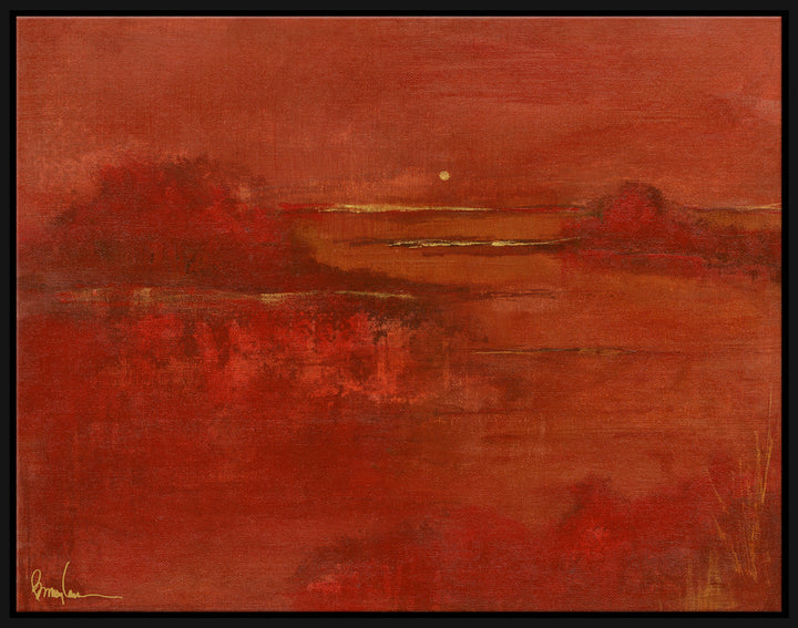 Orange Sunset, Large QR-21975.ORANGEBLK.0 by CuratedKravet CuratedKravet Barry Lantz for Curated Kravet framed reproduction archival giclee print on canvas and framed in floater frame. Made to order in the USA. Each framed giclee comes with certificate of authenticity signed by Barry Lantz. United States </p><p>Dimensions: Length 55.5, Height 43.5, Width Canvas - 75%, Wood - 25% - Fabric Carolina -