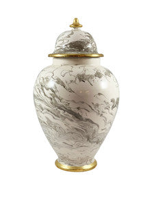 Veneto Lidded Jar QR-22011.SANDGOLD.0 by CuratedKravet