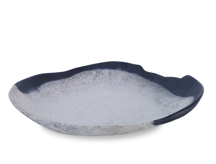 Albi Bowl QR-22123.DRKBLUWHT.0 by CuratedKravet CuratedKravet A decorative bowl made of molded resin and terrazo material. Due to the handmade nature, variation is to be expected. Indonesia DUST LIGHTLY WITH A SOFT, DRY CLOTH. </p><p>Dimensions: Length 16, Height 2, Width 16 Poly Resin - 100% - Fabric Carolina -