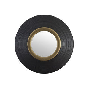 Wisdom Accent Mirror QR-22203.BLKGLD.0 by CuratedKravet