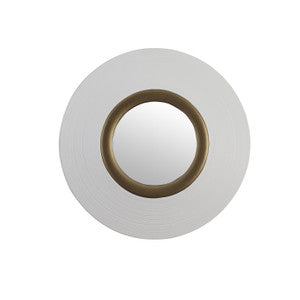 Wisdom Accent Mirror QR-22203.WHTGLD.0 by CuratedKravet