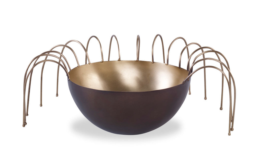 Tours Bowl QR-22227.BLKBRSS.0 by CuratedKravet CuratedKravet A sculptural decorative brass bowl featuring contrasting finishes. India DUST LIGHTLY WITH A SOFT, DRY CLOTH. </p><p>Dimensions: Length 7, Height 4.5, Width 7 Brass - 100% - Fabric Carolina -
