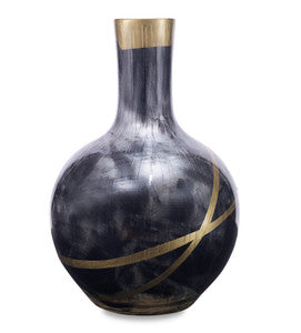 Seren Vase QR-22269.BLKGLD.0 by CuratedKravet