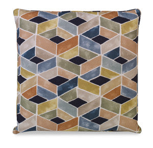 Tesserae Pillow QR-22771.INDIGOMLT.0 by CuratedKravet