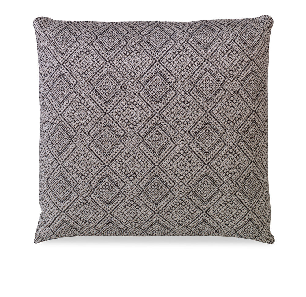 Iguazu Pillow QR-22772.NOIR.0 by CuratedKravet CuratedKravet Measures 20"H X 20"L. A decorative accent pillow in Kravet 35551.816, finished with a knife edge. Sewn and finished in the USA. Features an invisible zipper. Includes a 95/5 feather/down insert. United States DRY CLEAN ONLY. </p><p>Dimensions: Length 20, Height 20, Width - Fabric Carolina -