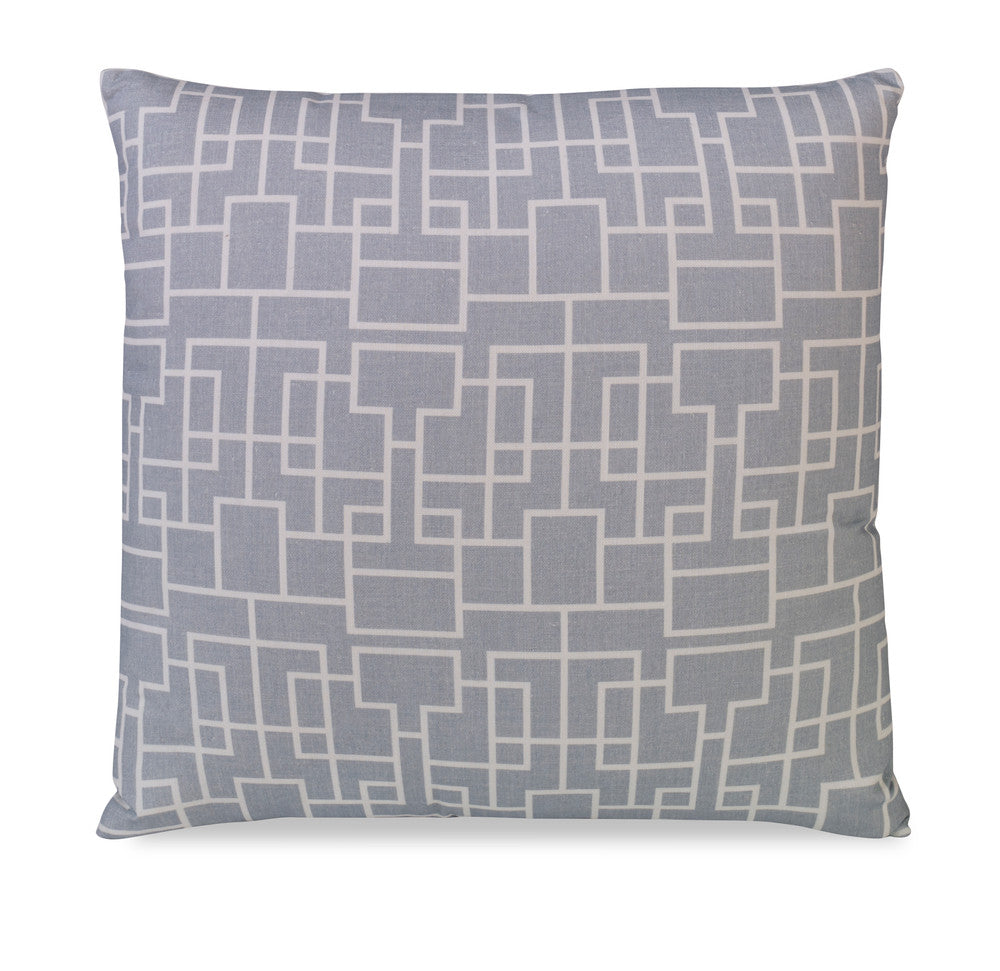 Garden Key Pillow QR-22777.ROBIN.0 by CuratedKravet CuratedKravet Measures 20"H X 20"L. A decorative accent pillow in Barbara Barry for Kravet GARDEN KEY.11, finished with a knife edge. Sewn and finished in the USA. Features an invisible zipper. Includes a 95/5 feather/down insert. United States DRY CLEAN ONLY. </p><p>Dimensions: Length 20, Height 20, Width - Fabric Carolina -