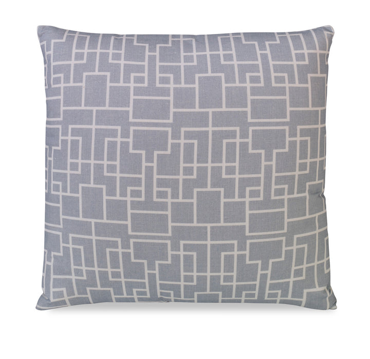 Garden Key Pillow QR-22777.ROBIN.0 by CuratedKravet CuratedKravet Measures 20"H X 20"L. A decorative accent pillow in Barbara Barry for Kravet GARDEN KEY.11, finished with a knife edge. Sewn and finished in the USA. Features an invisible zipper. Includes a 95/5 feather/down insert. United States DRY CLEAN ONLY. </p><p>Dimensions: Length 20, Height 20, Width - Fabric Carolina -