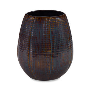 Caprio Vase, Small QR-22870.BLUBRWN.0 by CuratedKravet