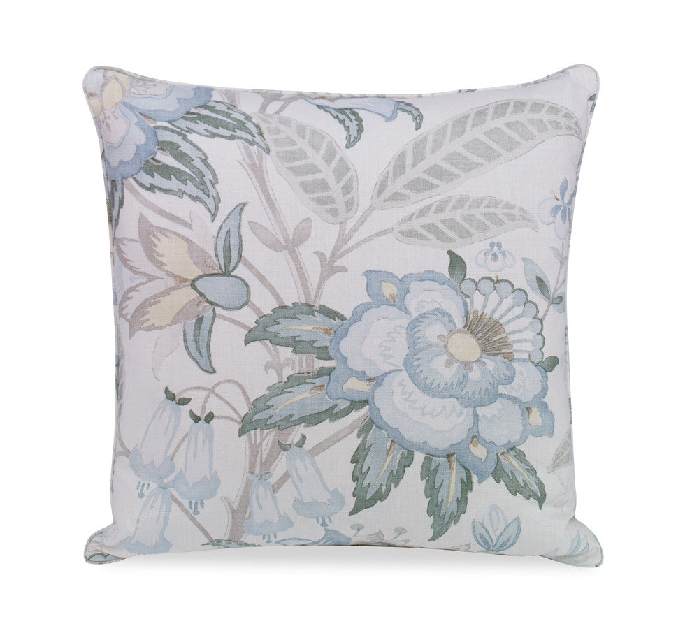 Davenport Pillow QR-22898.SEAMIST.0 by CuratedKravet CuratedKravet Measures 22"H X 22"L. A decorative accent pillow in Lee Jofa 2017164.153 on the face and Lee Jofa 2017168.5 on the reverse. Finished with a small welt. Sewn and finished in the USA. Features an invisible zipper. Includes a 95/5 feather/down insert. United States DRY CLEAN ONLY. </p><p>Dimensions: Length 22, Height 22, Width - Fabric Carolina -