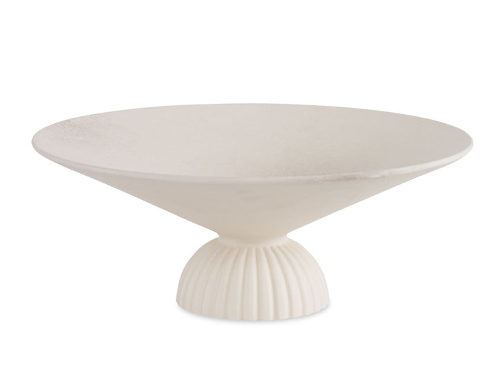 Lila Bowl QR-22910.NATURAL.0 by CuratedKravet CuratedKravet A ceramic bowl featuring a ribbed sculptural base and a natural glazed finish. Portugal DUST LIGHTLY WITH A SOFT, DRY CLOTH. </p><p>Dimensions: Length 13, Height 5.25, Width 13 Ceramic - 100% - Fabric Carolina -