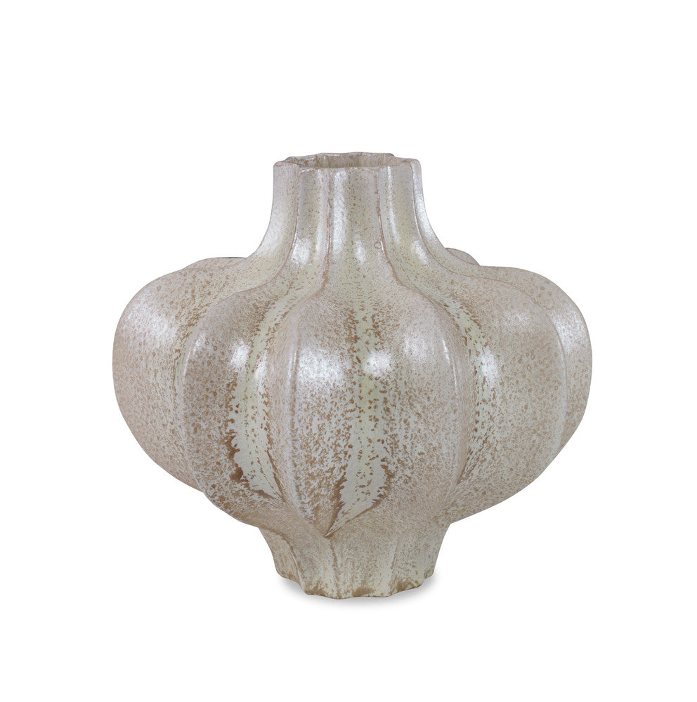 Coutts Vase, Small QR-22945.BGEREACT.0 by CuratedKravet CuratedKravet A low decorative gourd shaped vase finished in a reactive beige glaze. Due to the handmade nature of this product, variation is to be expected. Portugal DUST LIGHTLY WITH A SOFT, DRY CLOTH. </p><p>Dimensions: Length 10.25, Height 9, Width 9.5 Ceramic - 100% - Fabric Carolina -