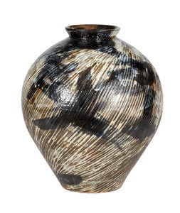 Dover Vase QR-23219.WHTBRNBLK.0 by CuratedKravet