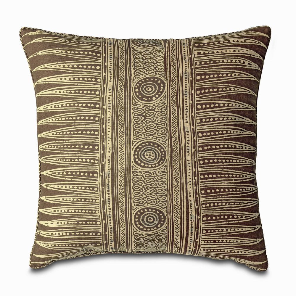 Indian Zag Pillow QR-23230.BARK.0 by CuratedKravet CuratedKravet Measures 22"H x 22"L. A decorative accent pillow in Lee Jofa 2010136.6 on the face and reverse, finished with a self welt. Features an invisible zipper. Made in the USA. Includes a 95/5 feather/down insert. United States DRY CLEAN ONLY. </p><p>Dimensions: Length 22, Height 22, Width Linen - 60%, Cotton - 20%, Modal - 20% - Fabric Carolina -