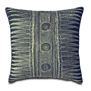 Indian Zag Pillow QR-23230.INDIGO.0 by CuratedKravet
