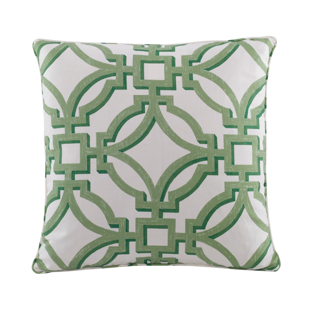 Salvy Pillow QR-22371.LEAF.0 by CuratedKravet CuratedKravet Measures 20"H X 20"L. A decorative accent pillow in Brunschwig & Fils 8019136.33, finished with a self welt. Sewn and finished in the USA. Features an invisible zipper. Includes a 95/5 feather/down insert. United States DRY CLEAN ONLY. </p><p>Dimensions: Length 20, Height 20, Width - Fabric Carolina -