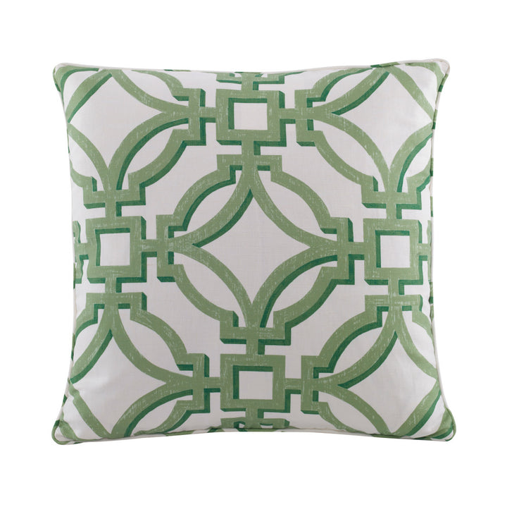 Salvy Pillow QR-22371.LEAF.0 by CuratedKravet CuratedKravet Measures 20"H X 20"L. A decorative accent pillow in Brunschwig & Fils 8019136.33, finished with a self welt. Sewn and finished in the USA. Features an invisible zipper. Includes a 95/5 feather/down insert. United States DRY CLEAN ONLY. </p><p>Dimensions: Length 20, Height 20, Width - Fabric Carolina -