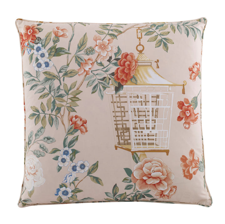 Jardin Fleuri Pillow QR-22373.PETAL.0 by CuratedKravet CuratedKravet Measures 22"H X 22"L. A decorative accent pillow in Brunschwig & Fils 8019137.177, finished with a self welt. Sewn and finished in the USA. Features an invisible zipper. Includes a 95/5 feather/down insert. United States DRY CLEAN ONLY. </p><p>Dimensions: Length 22, Height 22, Width - Fabric Carolina -