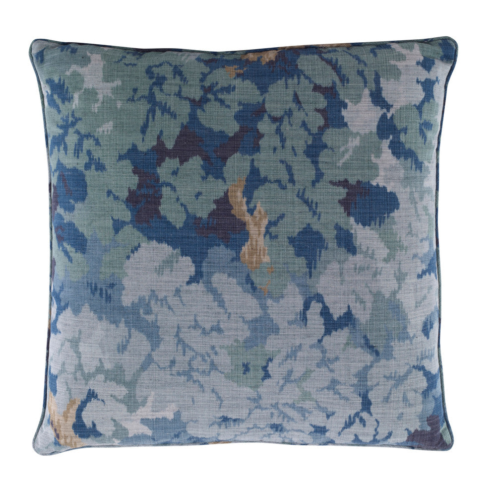 Arley Pillow QR-22380.LAGOON.0 by CuratedKravet CuratedKravet Measures 22"H X 22"L. A decorative accent pillow in Lee Jofa 2019101.313, finished with a self welt. Sewn and finished in the USA. Features an invisible zipper. Includes a 95/5 feather/down insert. United States </p><p>Dimensions: Length 22, Height 22, Width - Fabric Carolina -