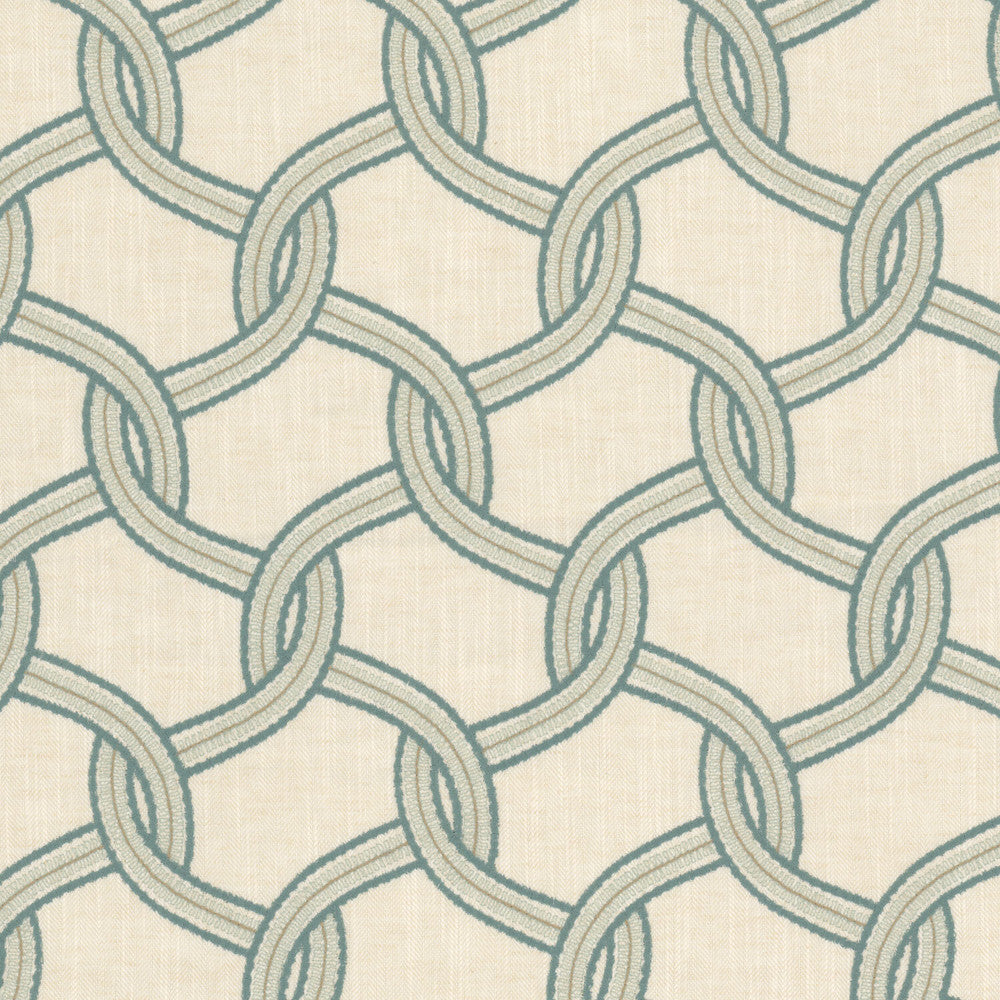 Quill 1 Spa by Stout Fabric Stout Fabric Quill 1 SpaFabric Rainbow Library Mist/Shoreline 52%Pol 48%Cot %Bemb India </p><p>Repeat: H: 5.25, V: 1.625 54 in - Fabric Carolina -