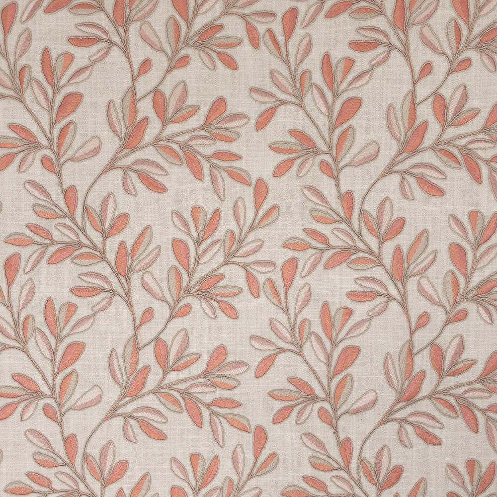 Quincy 1 Tangerine by Stout Fabric Stout Fabric Quincy 1 TangerineFabric Rainbow Library Camellia/Clay 100%Pol %Bemb India </p><p>Repeat: H: 10.375, V: 14 52 in - Fabric Carolina -