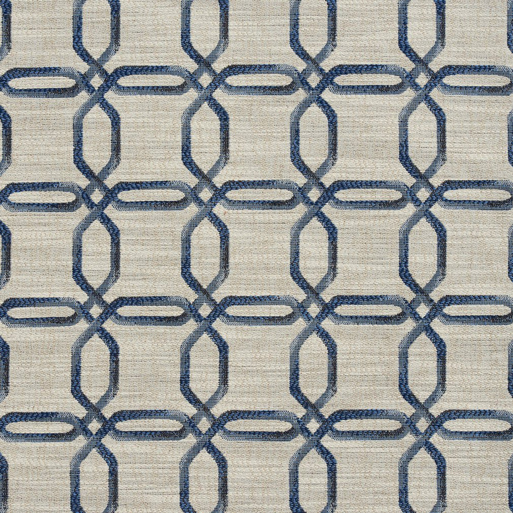 R140 Cobalt by Charlotte Designer Fabric Ring Book Page #24B 100% Woven Polyester Asia Exceeds 70,000 Wyzenbeek Rubs (Heavy Duty) Horizontal: 3.5" x Vertical: 3.25" 54 Inches - Swanky Fabrics -