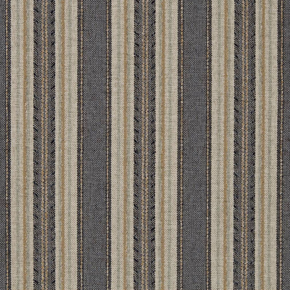 R431 Denim Stripe by Charlotte Designer Fabric Ring Book Page #6B 100% Woven Polypropylene Made In USA Exceeds 60,000 Wyzenbeek Rubs (Heavy Duty) Horizontal 7" 54 Inches - Swanky Fabrics -