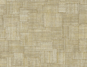 Woven Blocks Beige by Seabrook Wallpaper
