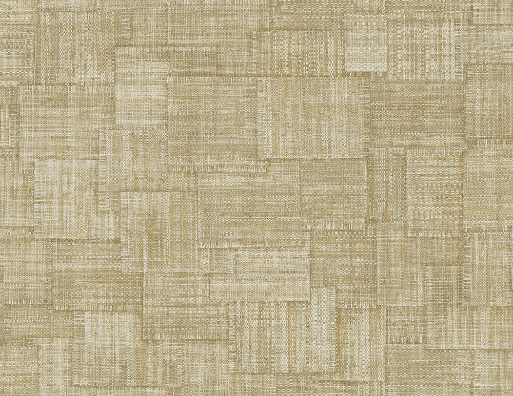 Woven Blocks Dune by Seabrook Wallpaper Raffia United States 60.75 20.87" 27" - Fabric Carolina -