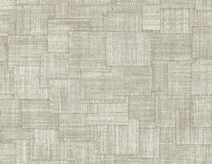 Woven Blocks Smoke by Seabrook Wallpaper