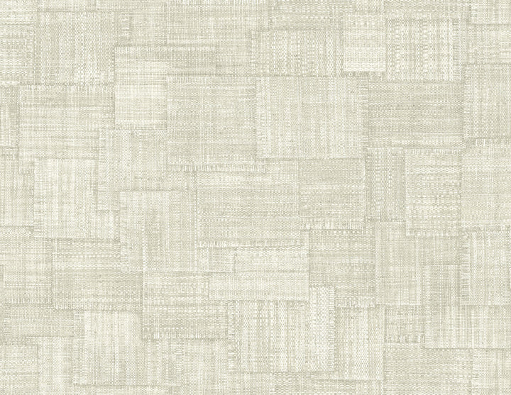 Woven Blocks Oyster by Seabrook Wallpaper Raffia United States 60.75 20.87" 27" - Fabric Carolina -