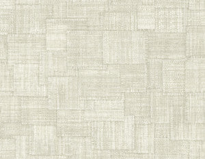Woven Blocks Oyster by Seabrook Wallpaper