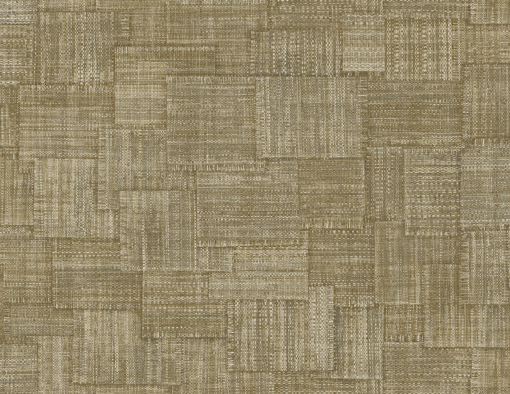 Woven Blocks Burlap by Seabrook Wallpaper Raffia United States 60.75 20.87" 27" - Fabric Carolina -