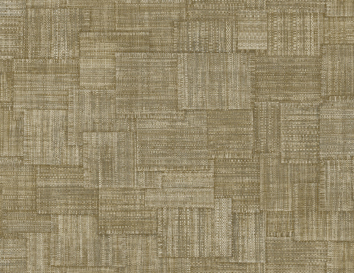 Woven Blocks Burlap by Seabrook Wallpaper Raffia United States 60.75 20.87" 27" - Fabric Carolina -