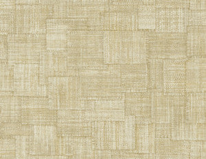 Woven Blocks Parchment by Seabrook Wallpaper