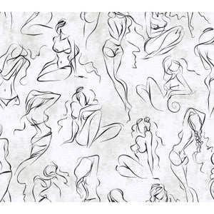 Barely There Black/White Pearl Wallpaper by York Wallcoverings